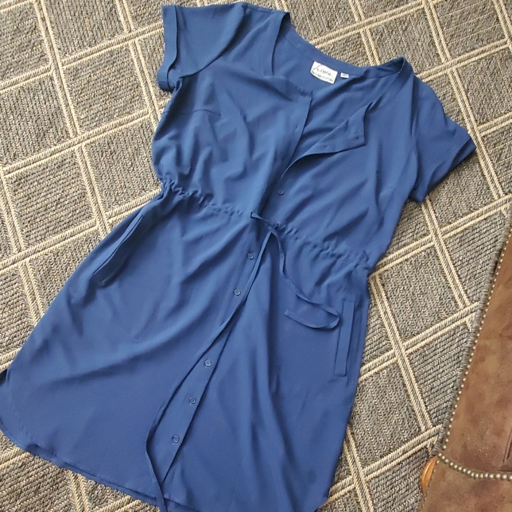 Draw String Dress with pockets by: Louis Dell'Olin